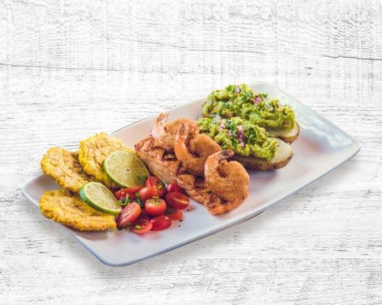 Order Crispy Camarones Y Salmon food online from Noches De Colombia store, Fairview on bringmethat.com