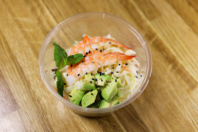 Salade de Choux crevette avocat 