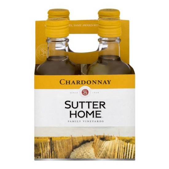 Order SUTTER HOME CHARDONNAY 4-187ML BTLS food online from Rocky Liquor store, Claremont on bringmethat.com