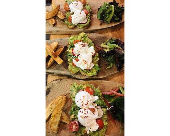 Order Smashed Avocado Toast  food online from Breakfast To Door store, Mamaroneck on bringmethat.com