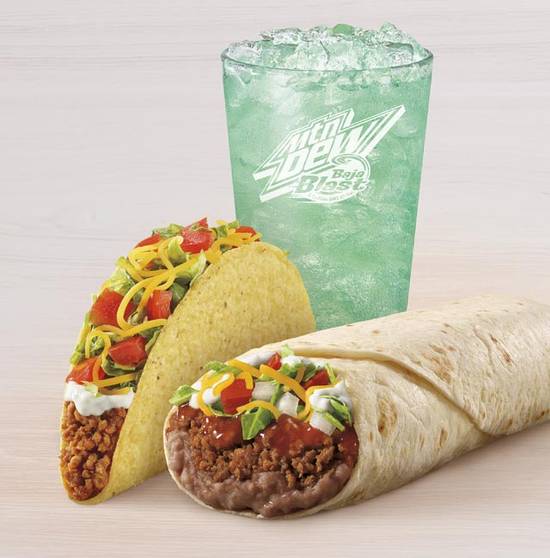 Order Burrito Supreme Combo food online from Taco Bell store, Greenville on bringmethat.com