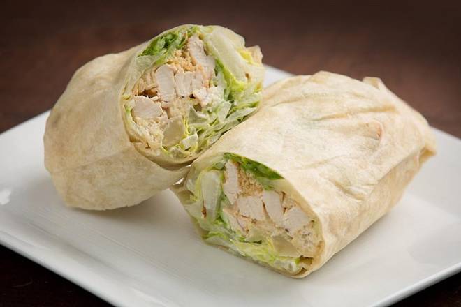 Order Chicken Caesar Wrap With Fries  food online from Salt Pepper Ketchup store, Hawthorne on bringmethat.com
