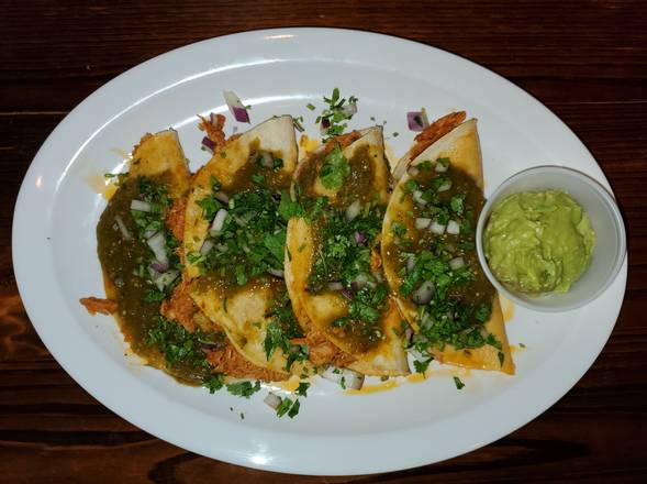 Order Chicken Canasta Tacos (4) food online from La Posada Restaurant & Buffet store, Somerville on bringmethat.com