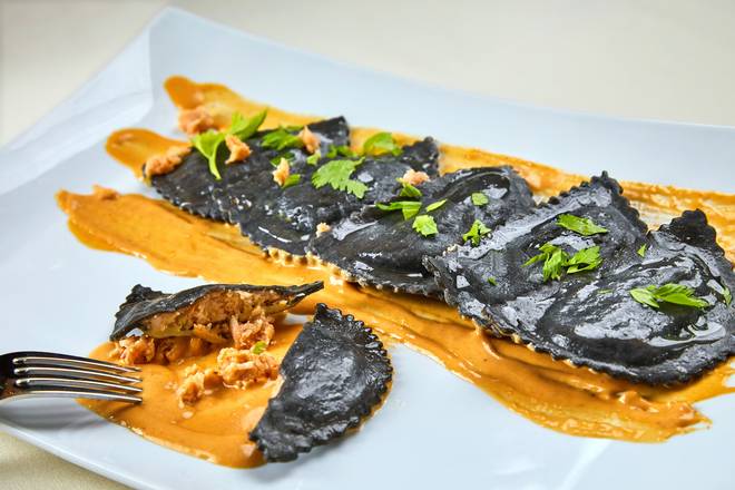 Order Black Lobster Ravioli food online from Caffe Abbracci store, Miami on bringmethat.com