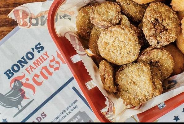 Order Fried Pickles food online from Bonos Pit Bar-B-Q & Catering store, Jacksonville on bringmethat.com
