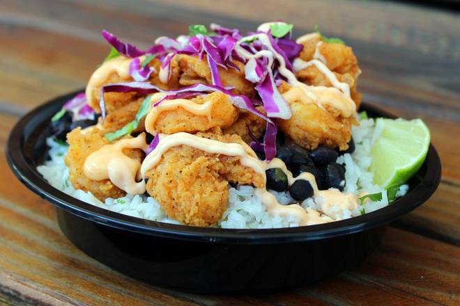 Order #8 Shrimp (Crispy) Bowl food online from R Taco store, Minneapolis on bringmethat.com