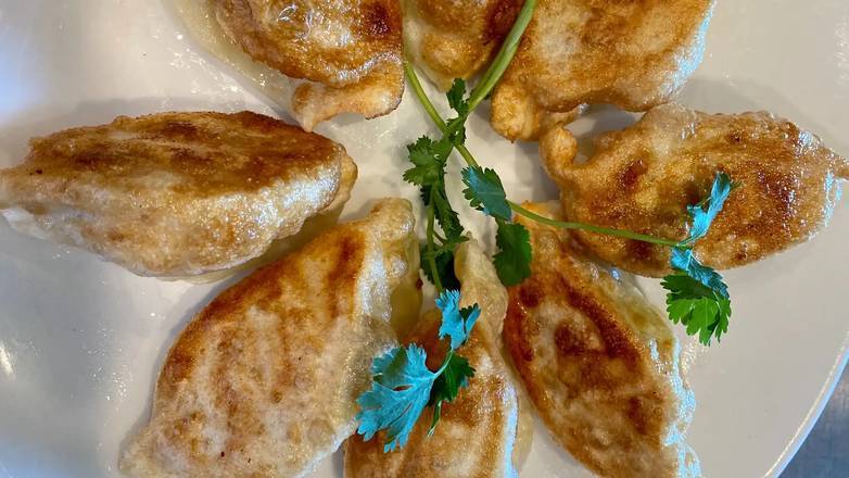 Order Pan-Fried Chicken Dumplings (8 pcs) food online from 88 Baobao store, Castro Valley on bringmethat.com