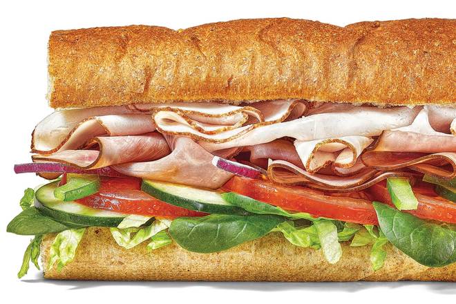 Order Oven Roasted Turkey & Ham Footlong Regular Sub food online from Subway Sandwiches & Salads store, Essex on bringmethat.com