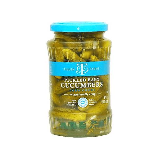 Order Tillen Farms Pickled Baby Cucumber 12.3oz food online from Everyday Needs By Gopuff store, Fairfield on bringmethat.com