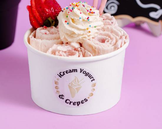 Order Strawberry iRoll food online from Icream Yogurt & Crepes store, Falls Church on bringmethat.com
