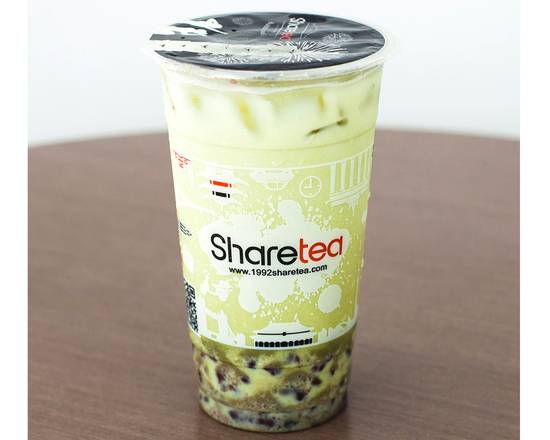 Matcha Red Bean Milk Tea