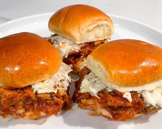Order Pulled Pork Sliders (3) food online from Foodhaul store, Elk Grove Village on bringmethat.com