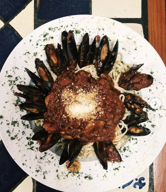 Order Shrimp + Mussels w/ pasta food online from Stadium Diner store, Miami Gardens on bringmethat.com