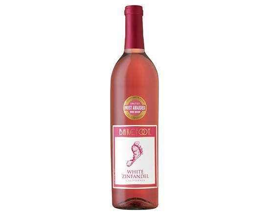 Order Barefoot Cellars White Zinfandel Wine, 750mL blush wine (9.0% ABV) food online from Bellerose Wines & Liquor store, Queens on bringmethat.com