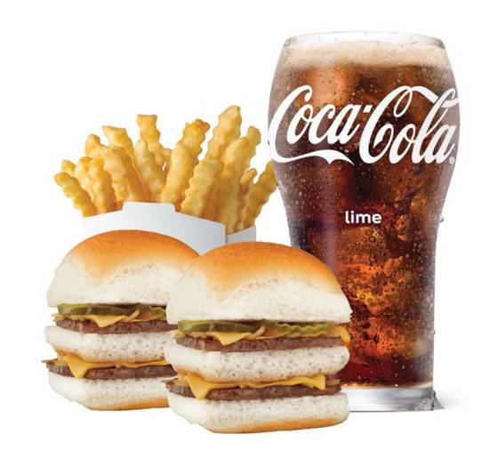 Order DOUBLE CHEESE SLIDER COMBO CAL 930-1360 food online from White Castle store, Orlando on bringmethat.com