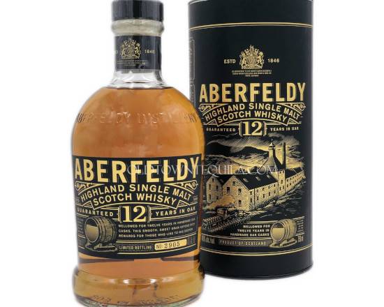 Order Aberfeldy 12 Anos, 750mL whiskey (40.0% ABV) food online from Xtra Liquors & Wines store, WEST MIAMI on bringmethat.com