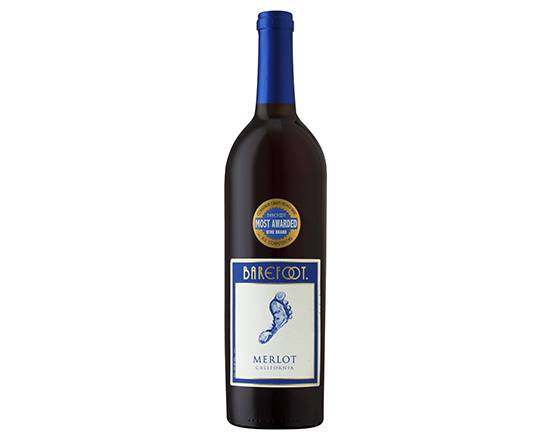 Order Barefoot Cellars Merlot, 750mL red wine (13.5% ABV) food online from Bellerose Wines & Liquor store, Queens on bringmethat.com