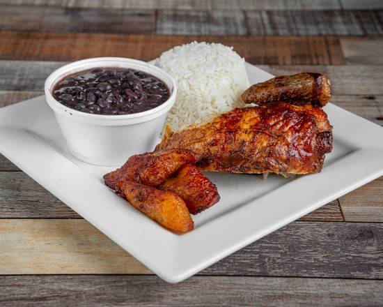 Order ¼  Chicken with Rice and Beans  food online from La Granja store, Winter Park on bringmethat.com
