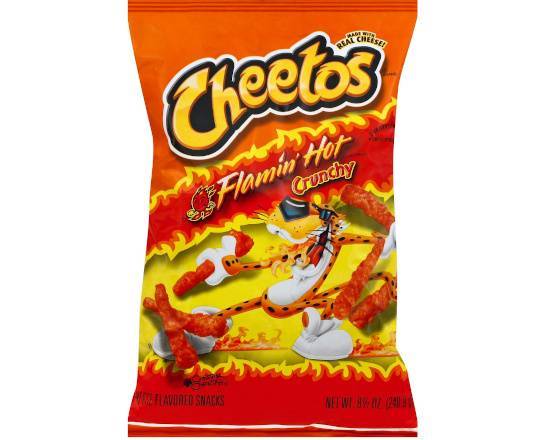 Order Cheetos Crunchy Flaming Hot 8oz food online from Fresko Market store, Miami on bringmethat.com