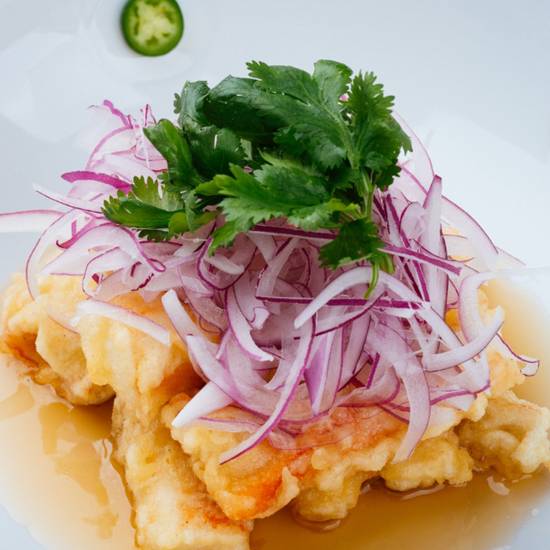Order King Crab Tempura with Amazu Jalapeno food online from Matsuhisa store, Beverly Hills on bringmethat.com