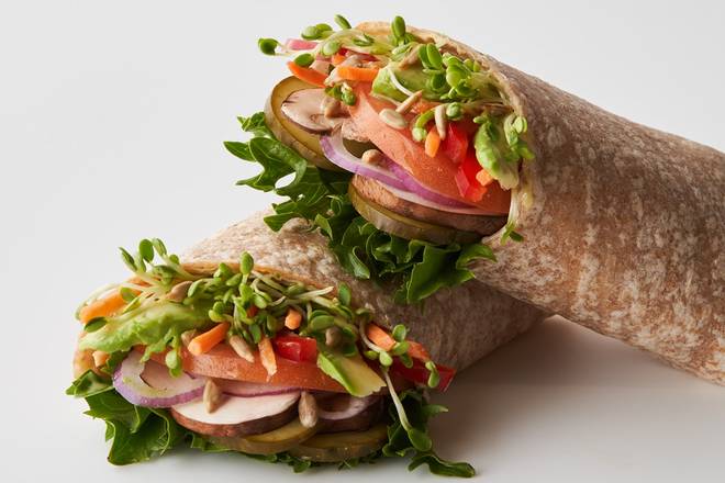 Order Farmer's Medley Wrap food online from Erik's Delicafe store, Santa Clara on bringmethat.com