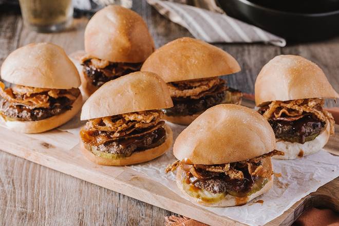Order 6 BBQ Bacon Roadies food online from Roadies Sliders store, Huntsville on bringmethat.com