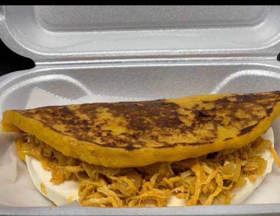 Order Chicken  and cheese Cachapa food online from Are Pitas store, Tampa on bringmethat.com