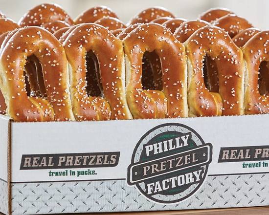 Order Crowd Pleaser 25 Pretzels includes Mustard Bottle   food online from Philly Pretzel Factory store, New York on bringmethat.com