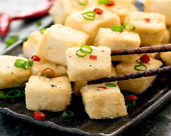 Order Fried Tofu with Salted Pepper 椒盐炸豆腐 food online from Jin Ding Restaurant store, Bryn Mawr on bringmethat.com