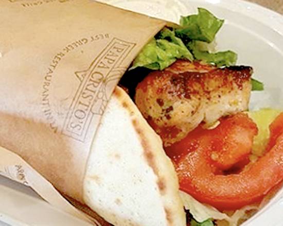 Order Chicken Kebab Sandwich food online from Papa Cristos Taverna store, Los Angeles on bringmethat.com