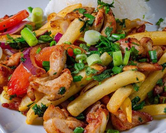 Order Saltado Pollo food online from El Pollo Inka store, Hermosa Beach on bringmethat.com