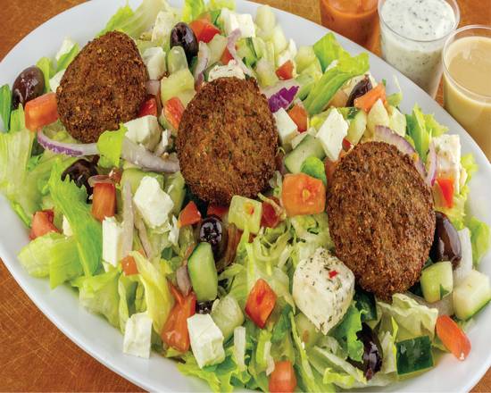 Order Falafel Salad food online from Dlara Mediterranean Grill store, Auburn on bringmethat.com