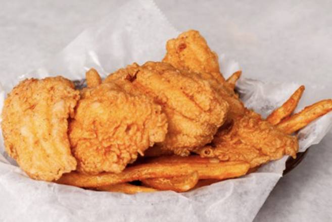 Order Fried Catfish Basket (4 pcs) food online from The Juicy Crab store, Jacksonville on bringmethat.com