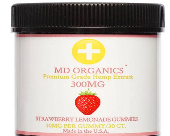 Order 300mg (30ct.) Plant Extract Strawberry Lemonade Gummies food online from Md Organics store, Boca Raton on bringmethat.com