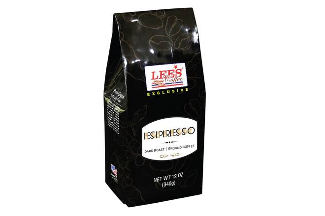 Order Espresso Whole Bean Coffee 12oz food online from Lee's Sandwiches store, Alhambra on bringmethat.com