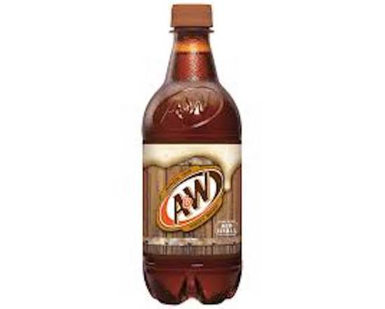 Order A&W Root beer (20 oz) food online from George's Market store, San Francisco on bringmethat.com