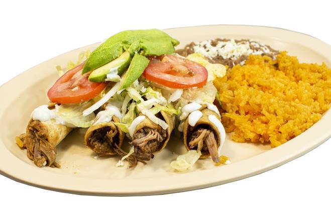Order Flautas/Tacos Dorados food online from El Mercadito Mexican Restaurant store, Memphis on bringmethat.com