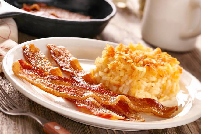 Order Bacon or Sausage with Fried Apples or Hashbrown Casserole food online from Cracker Barrel Old Country Store store, Somerset on bringmethat.com