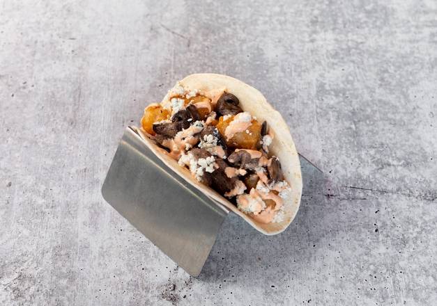 Order Steak & Mushroom Taco food online from Tin Lizzy Cantina store, Tallahassee on bringmethat.com