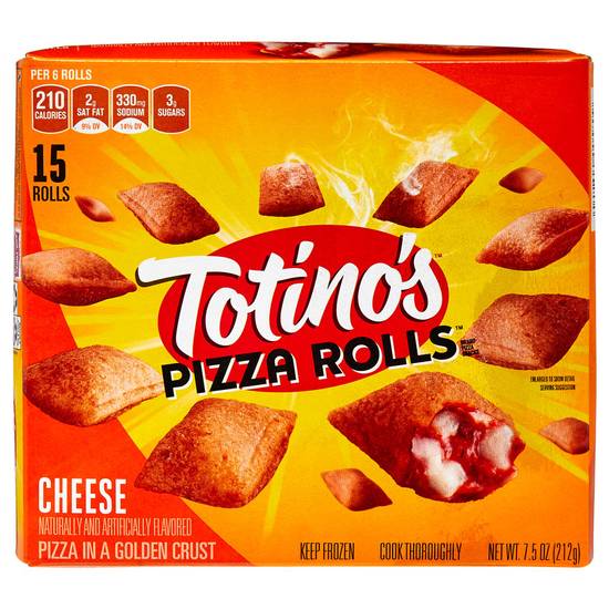 Order Totino's Frozen Cheese Pizza Rolls Cheese 15ct 7.5oz food online from Everyday Needs by Gopuff store, Tampa on bringmethat.com