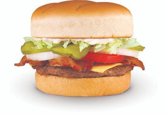 Order Original Bacon Cheese Burger Sandwich food online from A&W Restaurant store, Tampa on bringmethat.com