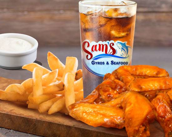 Order #4 Wings  food online from Sam Gyro & Seafood store, Saint Petersburg on bringmethat.com