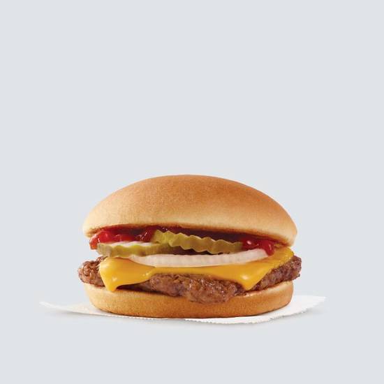 Order Jr. Cheeseburger food online from Wendy store, Dickinson on bringmethat.com