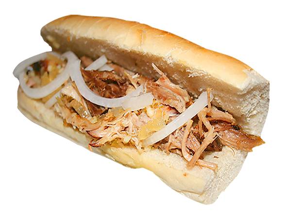 Order Sandwich de Vaca Frita (Shredded Steak Sandwich) food online from Churro Magico store, Hialeah on bringmethat.com