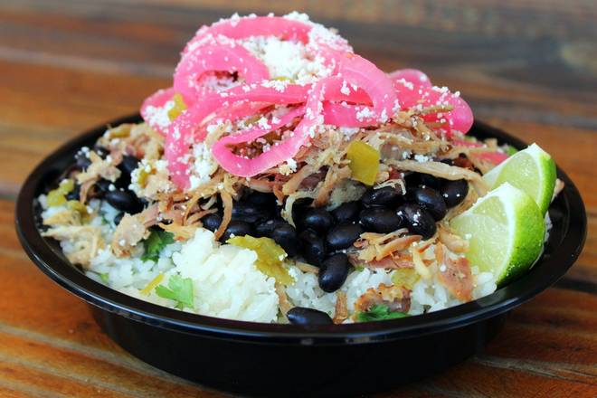 Order #2 Roasted Pork Bowl food online from Rusty Taco - Beaumont store, Beaumont on bringmethat.com