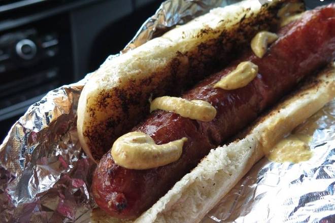 Order Jerk Hot Dog food online from Jam Doung Style store, Washington on bringmethat.com