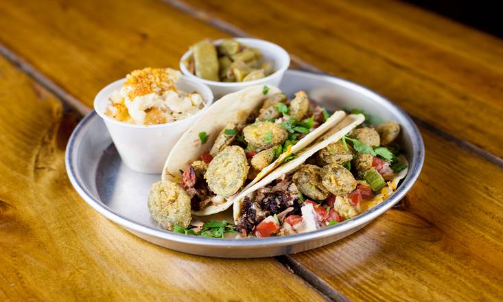 Order Brisket Tacos (2) food online from Edley's Bar-B-Que store, Nashville on bringmethat.com