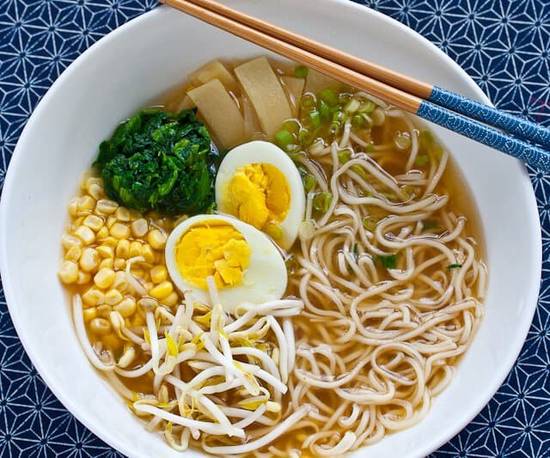 Order 107.Miso Ramen Noodle food online from Fuji Revolving Sushi Bar store, Cypress on bringmethat.com