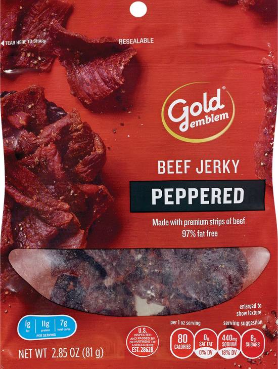 Order Gold Emblem Peppered Beef Jerky, 2.85 OZ food online from Cvs store, LINCOLN on bringmethat.com