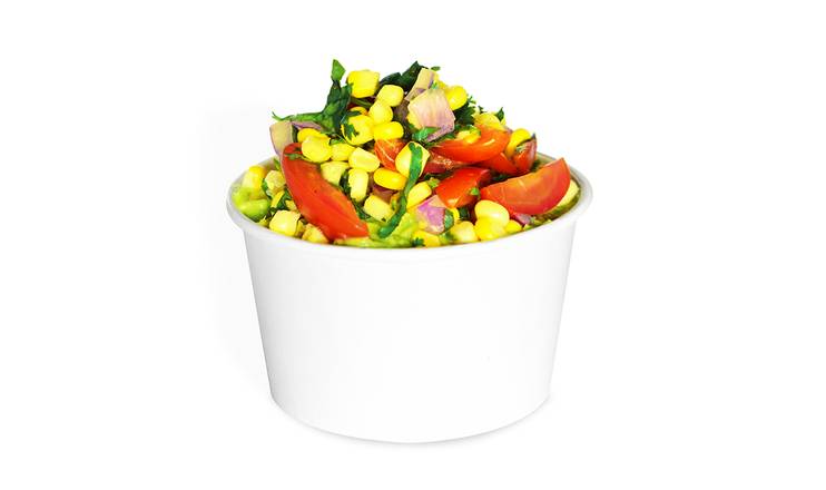 Order Guac & Chips with Corn Salsa food online from Avo Taco store, New Orleans on bringmethat.com